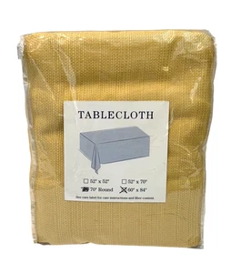 Benson Mills Cameron Tablecloth Yellow Harvest Fall 60" x 84" Textured Cotton - Picture 1 of 11