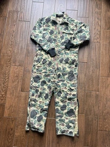 Vintage Camo Coveralls Full Zip Lined Hunting or Outdoors See Pics.measurements. - Picture 1 of 9