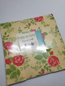 Bonnie & Camille Fabric Happy Go Lucky Sew Quilt Retro Layer Cake 10" Square  - Picture 1 of 1