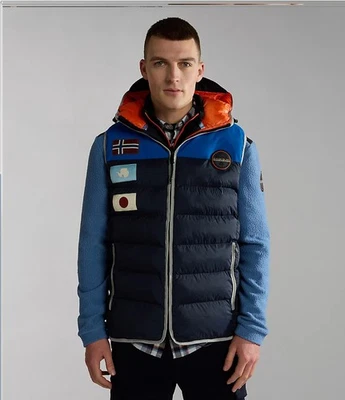  Ärmellose Veste Jacke HERREN Napapijri A-SHACKLETON VEST Blau  - Bild 1 von 4