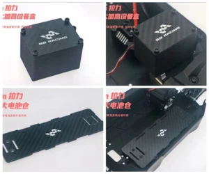 Carbon + Nylon Battery Plate/Receiver Box for CEN  1/8 M-Sport WRC RALLY1 RC - Picture 1 of 10