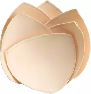 3 Pairs Bra Pads Inserts, Sewn Push Up, Removable for Sports Bra, Dresses, Swims - Picture 1 of 12