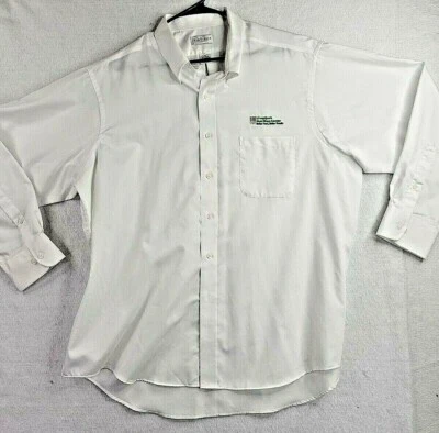 Livestock Nutrition Logo White Long Sleeve Western Shirt Mens XL - Image 1 of 4