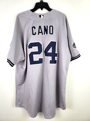 Robinson CANO NY YANKEE #24 Majestic Size 56 Gray STITCHED MLB Jersey Cover