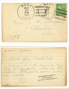 1950 Dent Idaho DPO 1896-1954 Clearwater Co - Picture 1 of 1