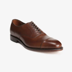 Neu! Allen Edmonds Park Avenue eleganter Oxford-Schuh mit Zehenkappe braun Größe 9 D 2179 DD299 - Bild 1 von 10
