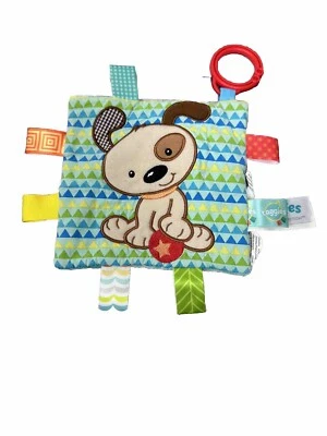 Mary Meyer Baby Taggies Crinkle Me Baby Toy, Brother Puppy, 6 x 6" Lovey Square - Image 1 of 4