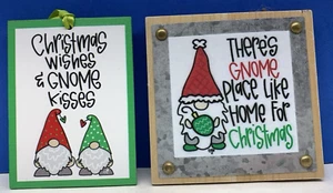 Lot of 2 NEW Gnome Christmas Tree Ornaments - Picture 1 of 3