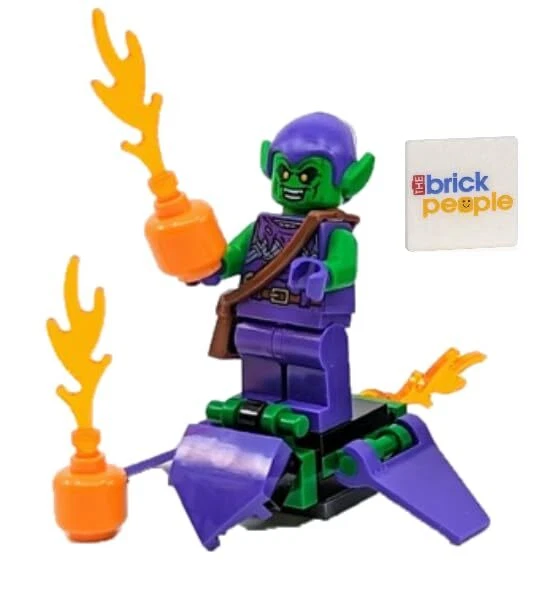 LEGO Marvel Superheroes: Green Goblin Minifigure with Glider and Pumpkin Bombs - Image 1 of 4