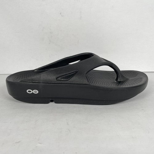 Oofos Ooriginal Infradito Donna Taglia 7 Nero Sandali da Recupero Scarpe Comode
