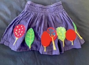Mini Boden-sz 5/6-Trees-Embroidered-Appliqué-Leaves- Autumn-Nature - Picture 1 of 3
