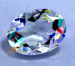 Piedra preciosa suelta de cuarzo místico color arco iris de corte ovalado natural de 17,90 quilates - Imagen 1 de 6