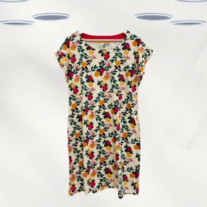Ex Weird Fish Women’s Organic Printed Jersey Dress in Multi Cantaloupe - Picture 1 of 2