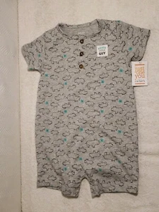 Carter's Just One You 18-month Brave Little Guy. Jumper Grey Hi-Rhino Pattern. - Picture 1 of 6