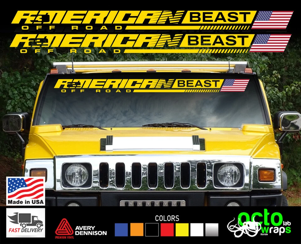 подходит для Hummer H2 H3 H1 наклейка на лобовое стекло аксессуары запчасти для бездорожья 4x4 - Изображение 1 из 4