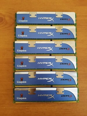 KINGSTON HYPERX DDR3 12GX KHX1600C9D3K6/12GX SET OF 6 / 2GB X 6 MODULES 12GB DES - Image 1 of 2