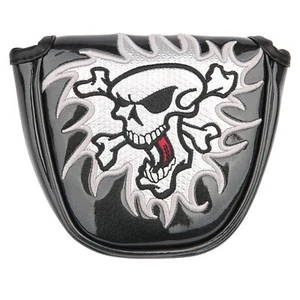 Skull Golf Mallet Putter Head Cover with Magnetic Closure - Picture 1 of 21
