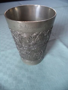 Zinnbecher Schiesspreis 1906 Dekor: Gründer des Deutschen Reiches - Bild 1 von 7