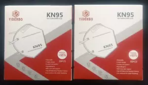 2x Yiderbo KN95 Disposable Mask 50 - 95% filtration - Picture 1 of 2