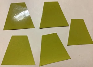 PAQUETE TRAPEZOIDE REFLECTANTE AMARILLO/ORO DE 5 - Imagen 1 de 1
