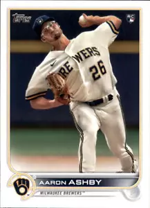 2022 Topps #78 Aaron Ashby Milwaukee Brewers Rookie RC - Foto 1 di 2