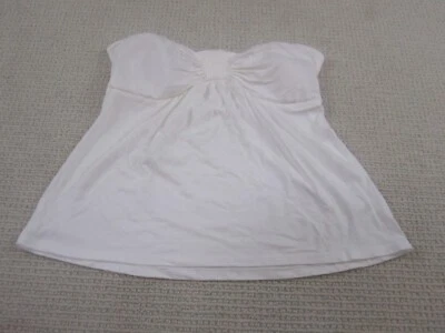 Camisa Mossimo Juniors 2XL XXXL branca sem mangas casual sutiã embutido algodão modal - Imagem 1 de 4