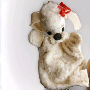 Vtg (1950s?) White 10" Poodle Hand Puppet Designed By Character Novelty Company - Picture 1 of 14