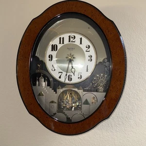 Rhythm 4MH419WU06 Joyful Timecracker Oak Small World Clock - Picture 1 of 5