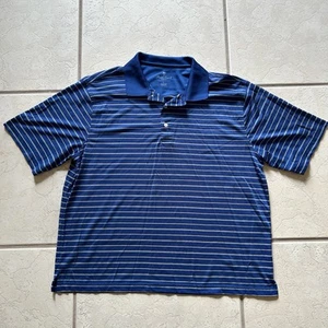 Palm Beach Performance Polo, Blue/White Stripes Size Large - Picture 1 of 5