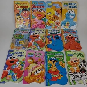 Lot Of 12 Sesame Street Board Books USED Elmo Big Bird Cookie Monster - Picture 1 of 11