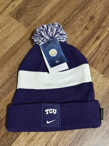 TCU Horned Frogs  Beanie Nike NWT  Purple & White unisex - Picture 1 of 6