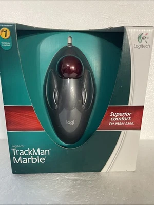 New Logitech Trackman Marble Trackball Mouse 4 button - 910-000806 T-BC21 - Image 1 of 4
