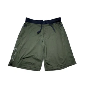Hylete Shorts Men's Green Athletic Zipper Pockets Logo Gym Workout Yoga sz M - Picture 1 of 5