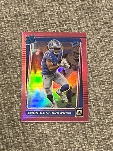 2021 Panini Donruss OPTIC - Amon-Ra St. Brown #P-284 PINK Rated Rookie RC Lions - Picture 1 of 2