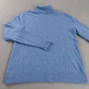 Banana Republic Men's Ribbed Italian Yarn Wool Turtleneck Navy Size L  - Picture 1 of 10