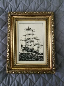 DR Müller Segelboot Radierung - Bild 1 von 2