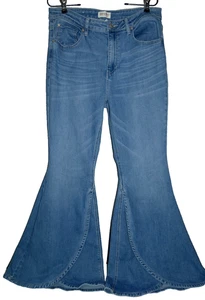 Pantalones de mezclilla para mujer Shyanne súper acampanados 34x34 Country Western boho hippie en capas - Imagen 1 de 11