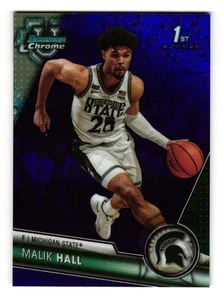 2023-24 Bowman University Chrome - Malik Hall #55 Purple Refractor  SN 311/399 - Picture 1 of 2