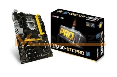 BIOSTAR TB250-BTC PRO LGA 1151 Intel B250 USB 3.0 MINING ATX Motherboard - Image 1 of 3