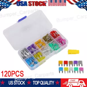 120pcs MINI Blade Fuse Assortment Auto Car Motorcycle SUV FUSES Kit APM ATM UTV - Picture 1 of 14