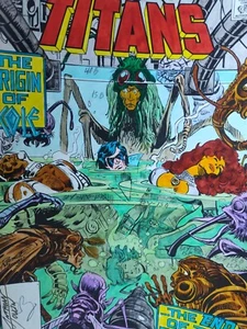 TALES OF THE TEEN TITANS #70 1986 DC COMIC 3M COVER PRODUCTION ART SIGNED TOLLIN - Picture 1 of 12