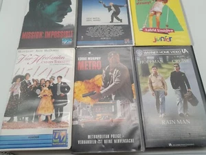 VHS Videofilme Konvolut 9 Stück, VHS-Kassetten, Action, Komödie, Sammlung #1 NEU - Bild 1 von 1
