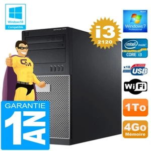 PC Tour DELL 7010 Core I3-2120 Ram 4Go Disque 1 To Wifi W7 - Photo 1/1