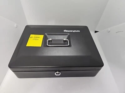 SentrySafe Medium Deluxe Cash Box Steel Lockable 2 Keys Organize 1 Unit Open Box - Image 1 of 4