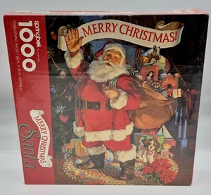 Hallmark Springbok Merry Christmas Santa 1000 Piece Jigsaw Puzzle 1990s - Picture 1 of 5
