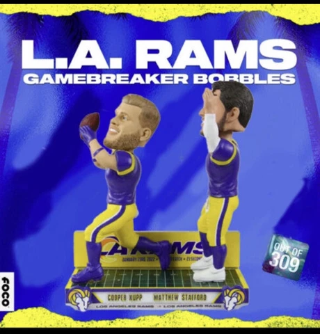 Matthew Stafford Cooper Kupp Dual Los Angeles Rams Gamebreaker Bobblehead FOCO Cover