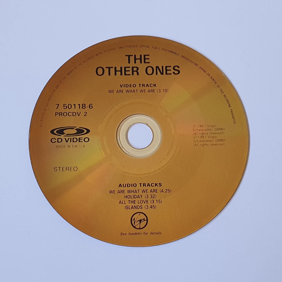 The Other Ones We Are What We Are Promo NTSC CD Video Single Gold CDV 7 50118-6 - Bild 1 von 1