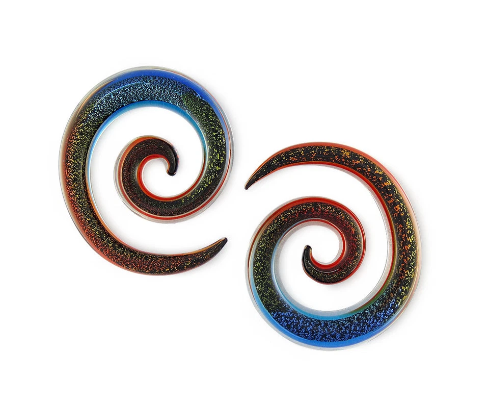 Пара космических блестящих стеклянных гигантских спиральных датчиков - Изображение 1 из 1