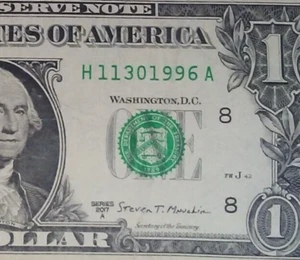NOVEMBER 30th 1996 Birthday Anniversary Date Note One Dollar Bill Series 2017 - Picture 1 of 3