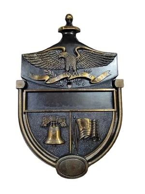 Patriotic Bicentennial Metal Door Knocker American Eagle Liberty Bell - Image 1 of 4